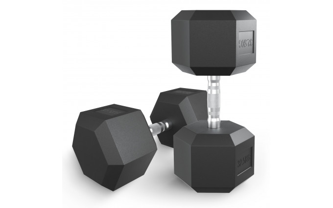 Гантель гексагональная UNIX Fit обрезиненная 32,5 кг / шт. Гантель гексагональная UNIX Fit обрезиненная 32,5 кг / шт.