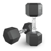 Гантель гексагональная UNIX Fit обрезиненная 10 кг, 2 шт.